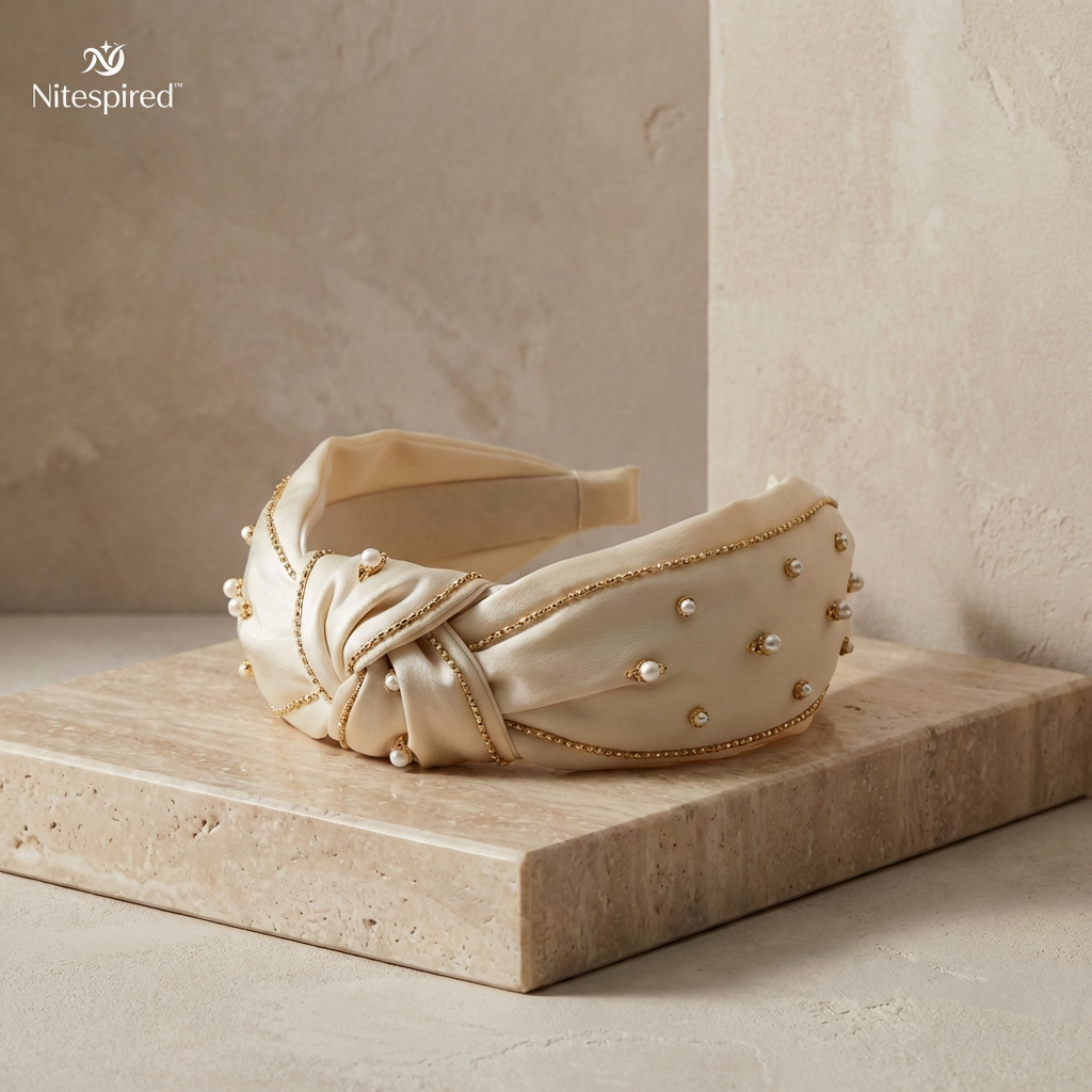 Nitespired™ Aurora Pearl Knot Headband