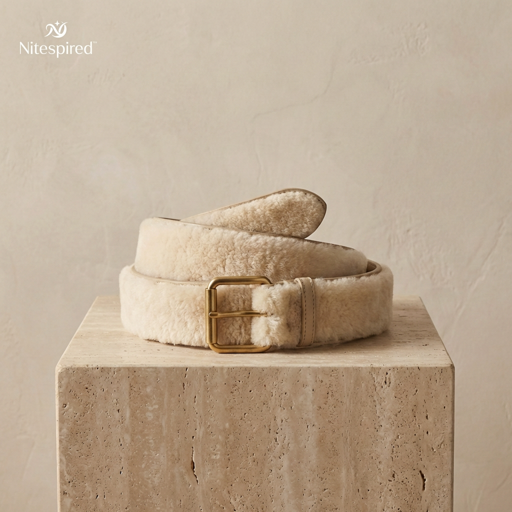 Nitespired™ Veloura Shearling Wrap Belt