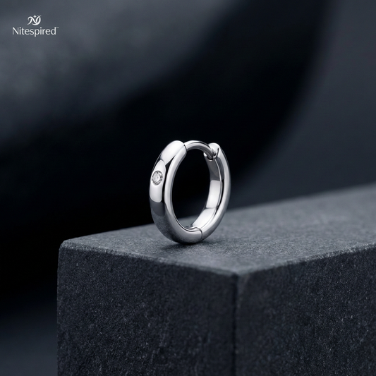Nitespired™ Lumière Minimal Diamond Hoop
