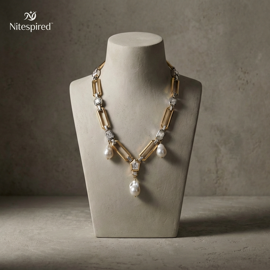 Nitespired™ Aurélia Pearl Link Necklace