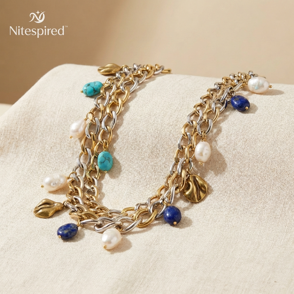 Nitespired™ Solara Charm Layer Necklace