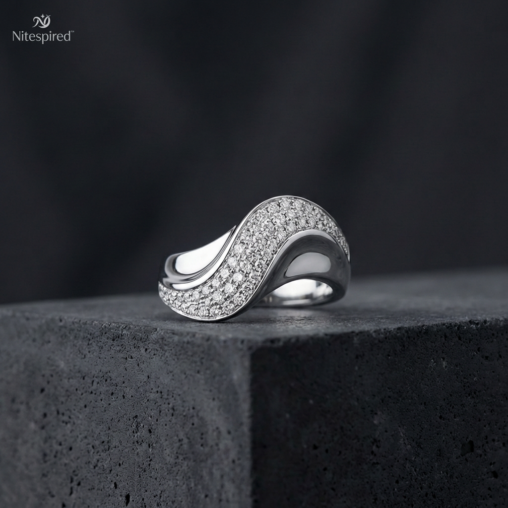 Nitespired™ Seraphina Wave Diamond Ring
