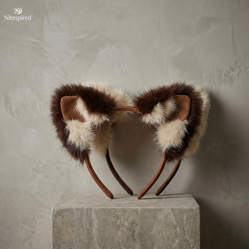 Nitespired™ Velvet Whisker Cat Ear Headband